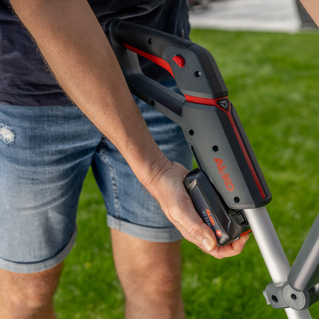 AL-KO GT 1825 Akku-Rasentrimmer – 18 V – Schnittbreite 250 mm, Nylonschnur – Solo – POWER FOR ALL