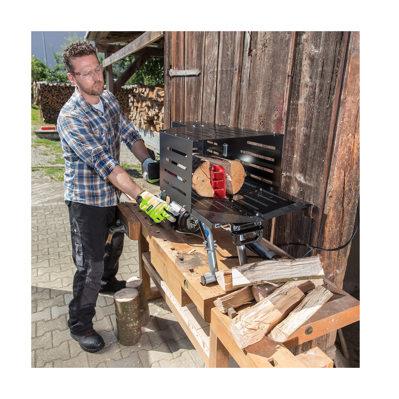 AL-KO LSH 370/4 Elektrischer Holzspalter – 1500 W – 37 cm, Ø 250 mm – 4 t