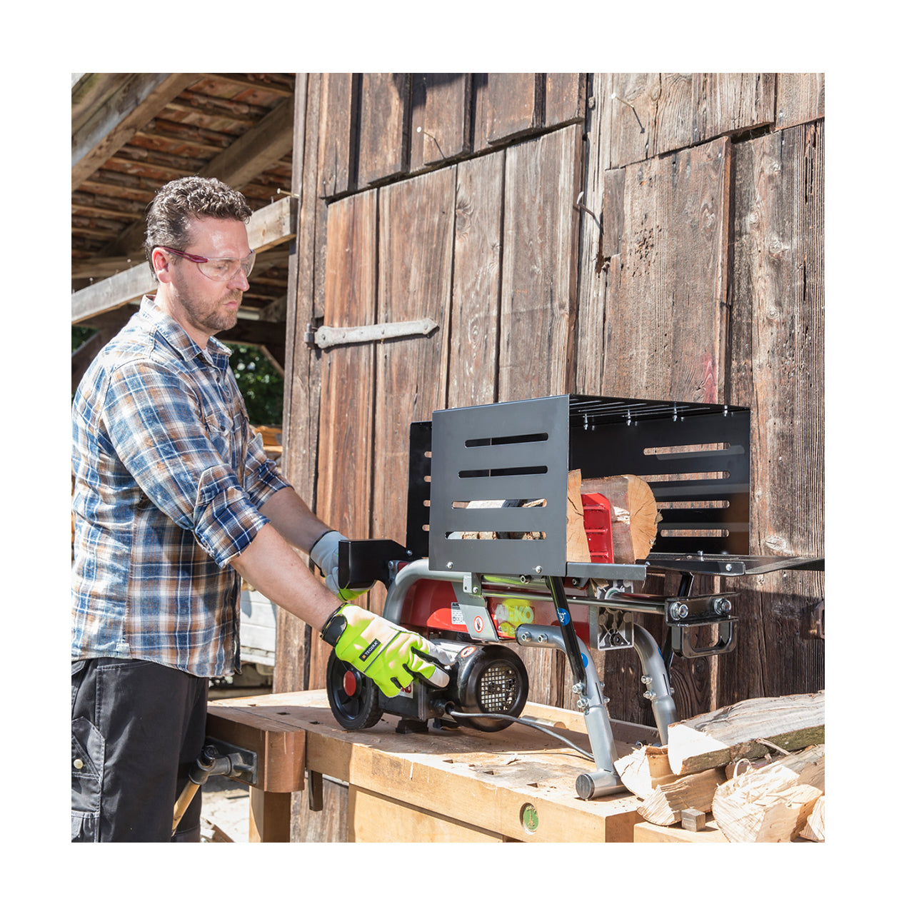 AL-KO LSH 370/4 Elektrischer Holzspalter – 1500 W – 37 cm, Ø 250 mm – 4 t