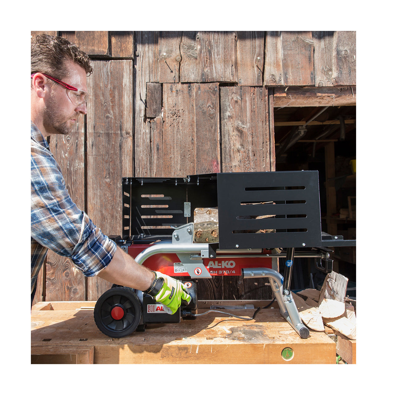 AL-KO LSH 370/4 Elektrischer Holzspalter – 1500 W – 37 cm, Ø 250 mm – 4 t