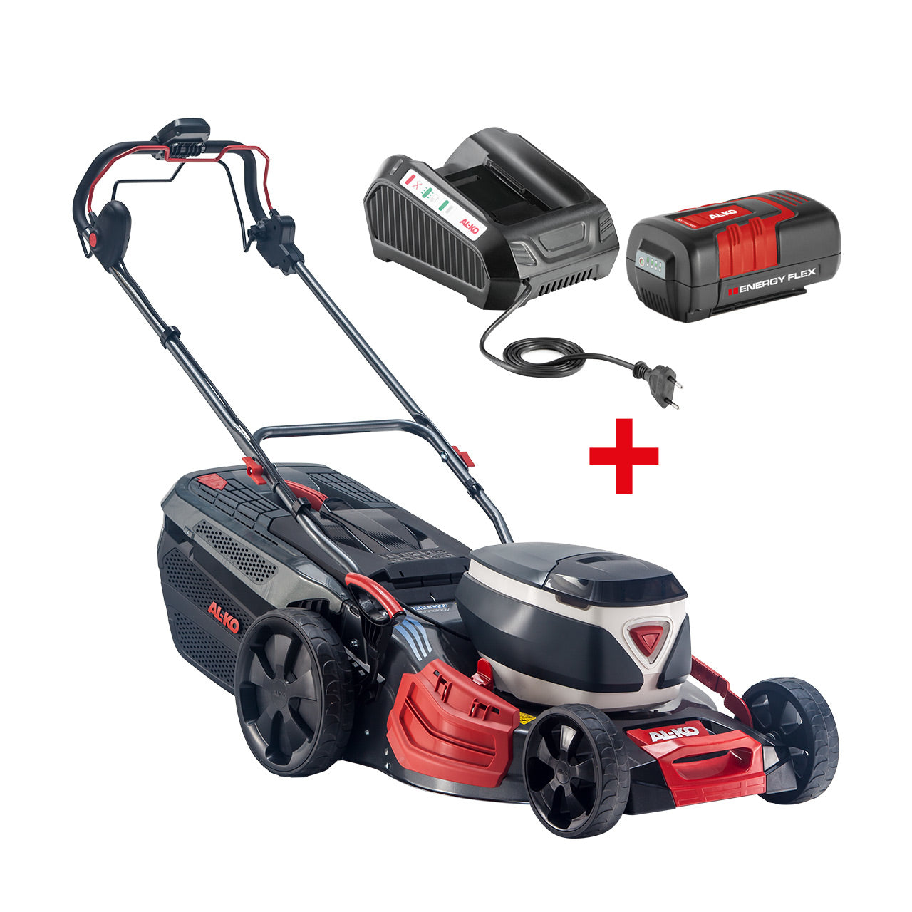 AL-KO ENERGY FLEX 512 Rasenmäher – Akku 36 V, Grasfang 70 l, Radantrieb, 30.3 kg