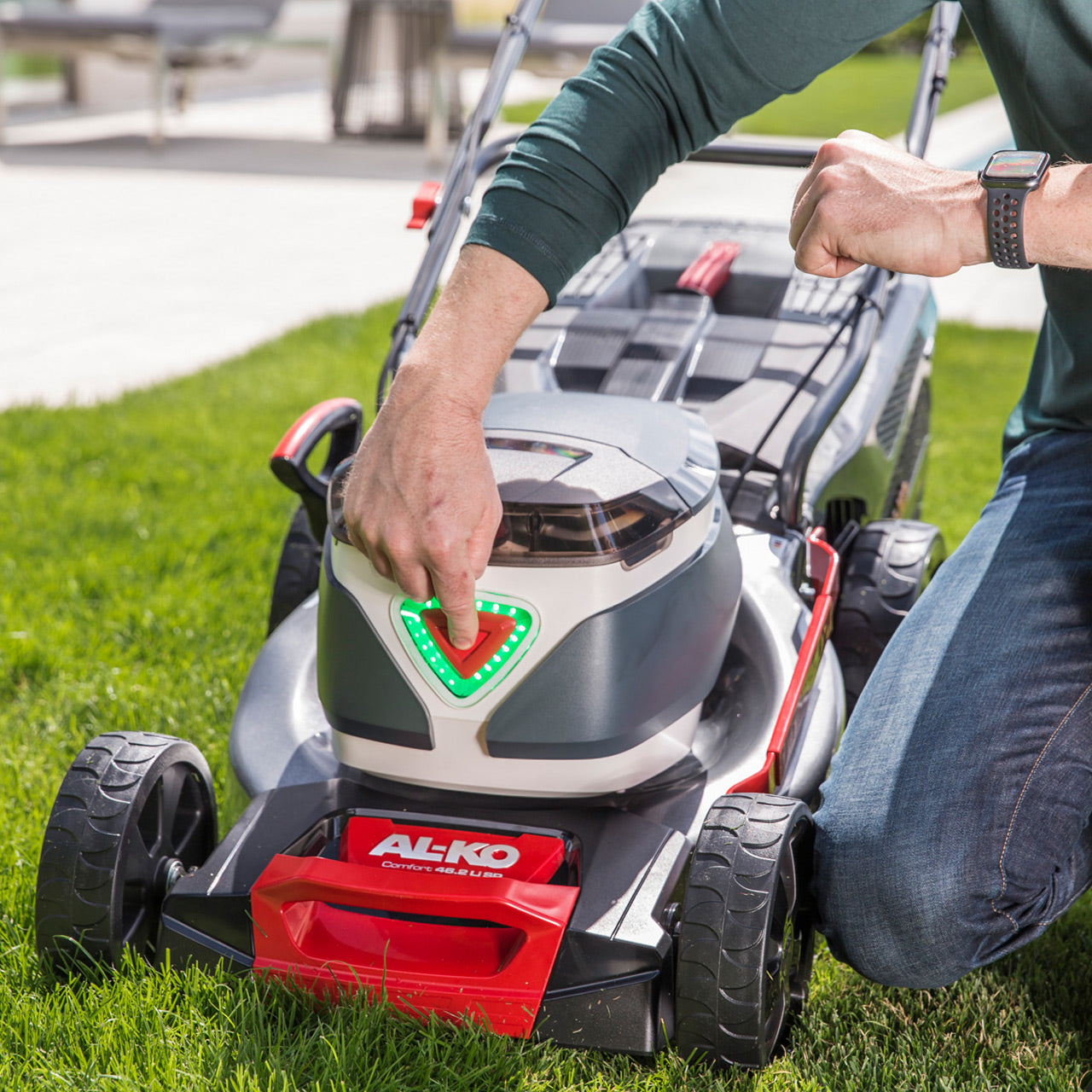 AL-KO Rasenmäher ENERGY FLEX 46.2 – Schnittbreite 46 cm, Grasfangvolumen 70 l, 36 V Akku