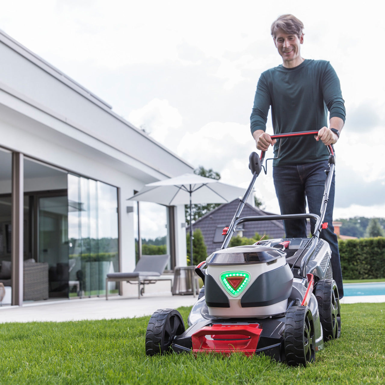 AL-KO Rasenmäher ENERGY FLEX 46.2 – Schnittbreite 46 cm, Grasfangvolumen 70 l, 36 V Akku
