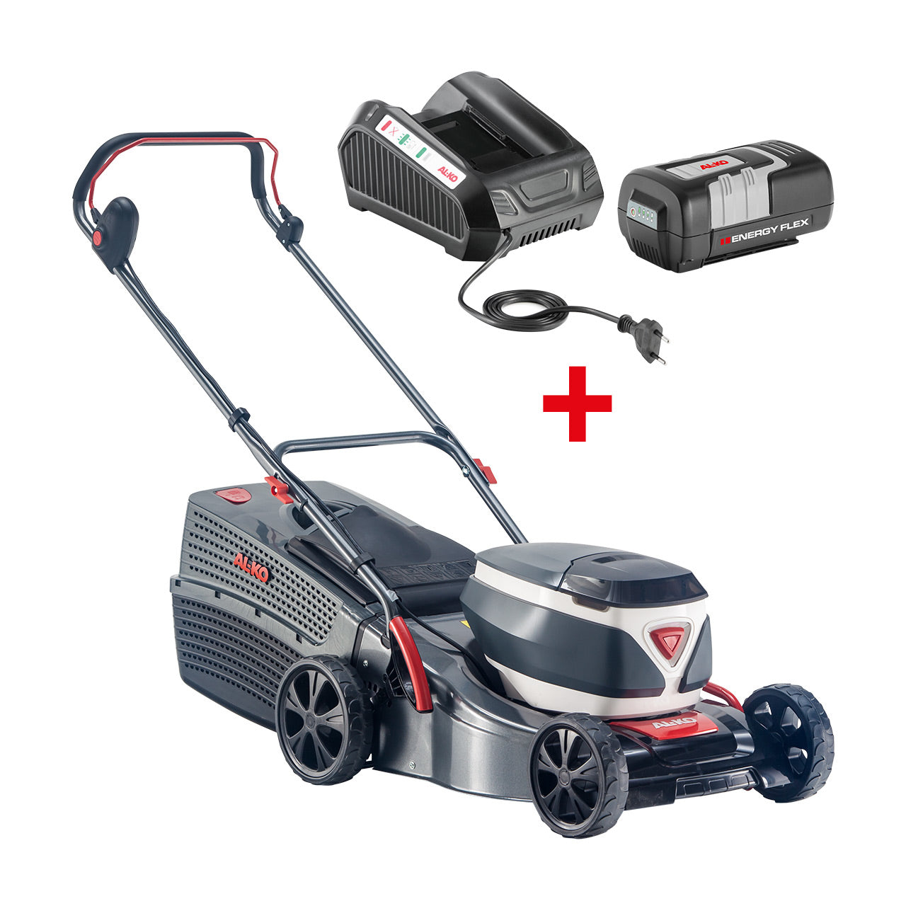 AL-KO ENERGY FLEX 42.2 Akku-Rasenmäher, bürstenlos – 36 V – 42 cm – 65 l – 4 Ah & Ladegerät