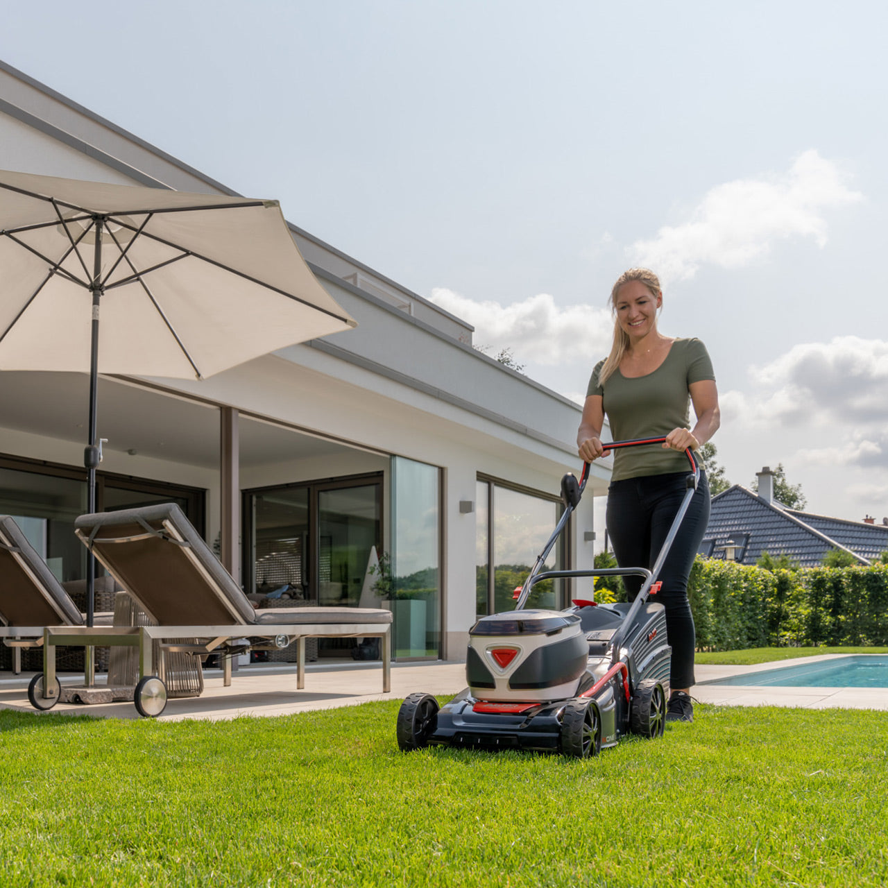 AL-KO ENERGY FLEX 42.2 Akku-Rasenmäher, bürstenlos – 36 V – 42 cm – 65 l – 4 Ah & Ladegerät