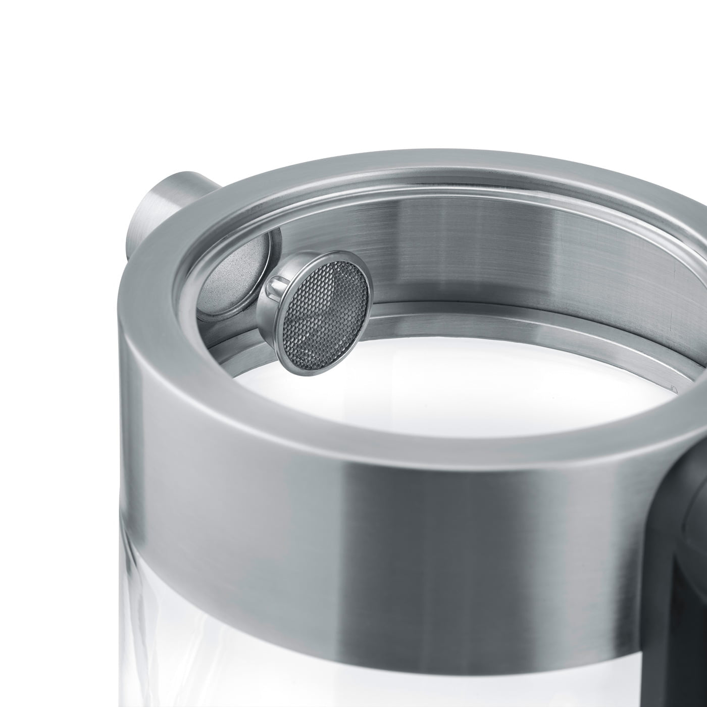 Graef Wasserkocher WK300 – 1 l, Edelstahl, Glas, 2200 W, Grau, Transparent, 360°-Sockel