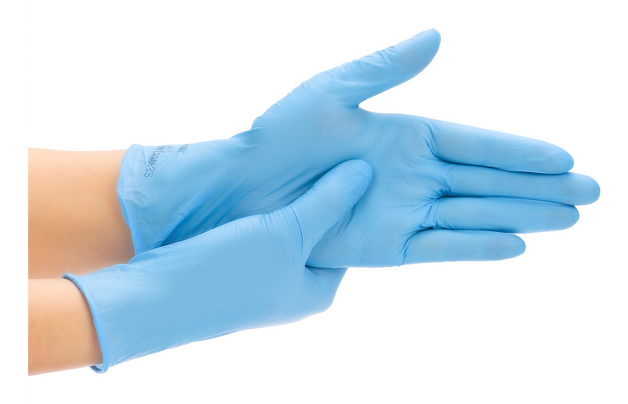 MedBrun Einweghandschuhe Nitril – XS, 50 Paar (100 Stück) – Hellblau, MDR I, CE, puderfrei