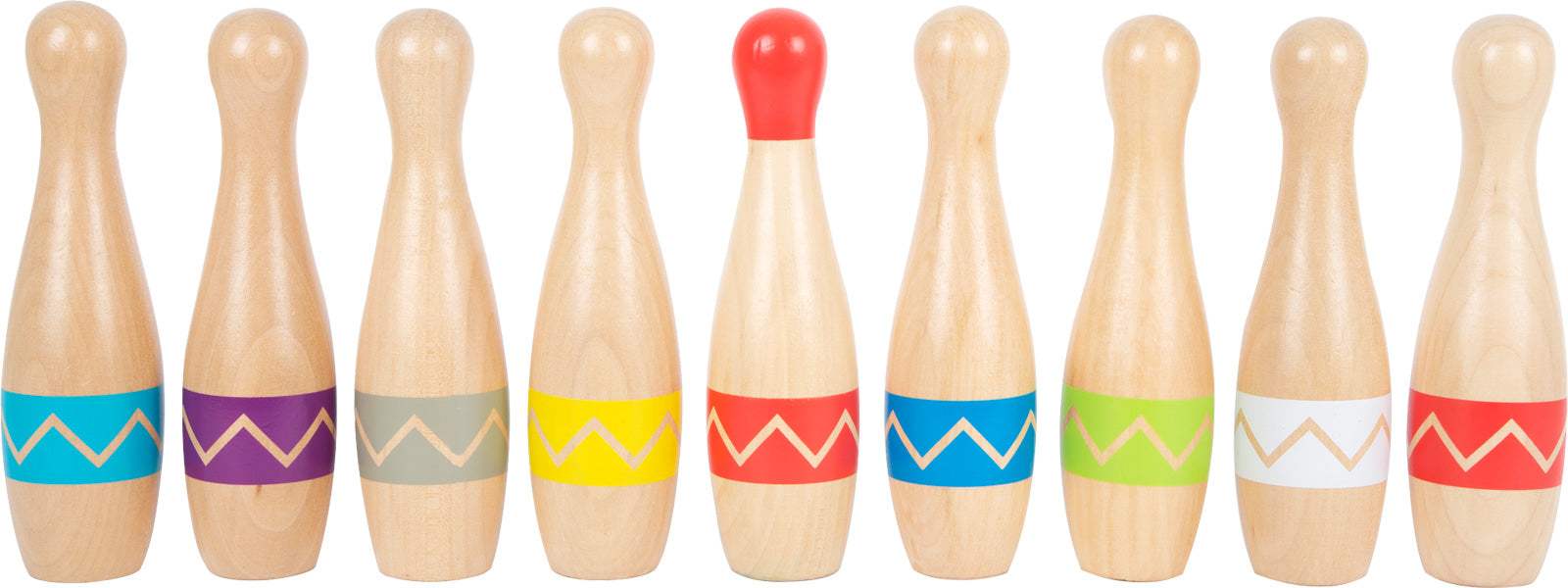 Small foot Kegelspiel – 11-teilig – ab 3 Jahren – Holz, mehrfarbig