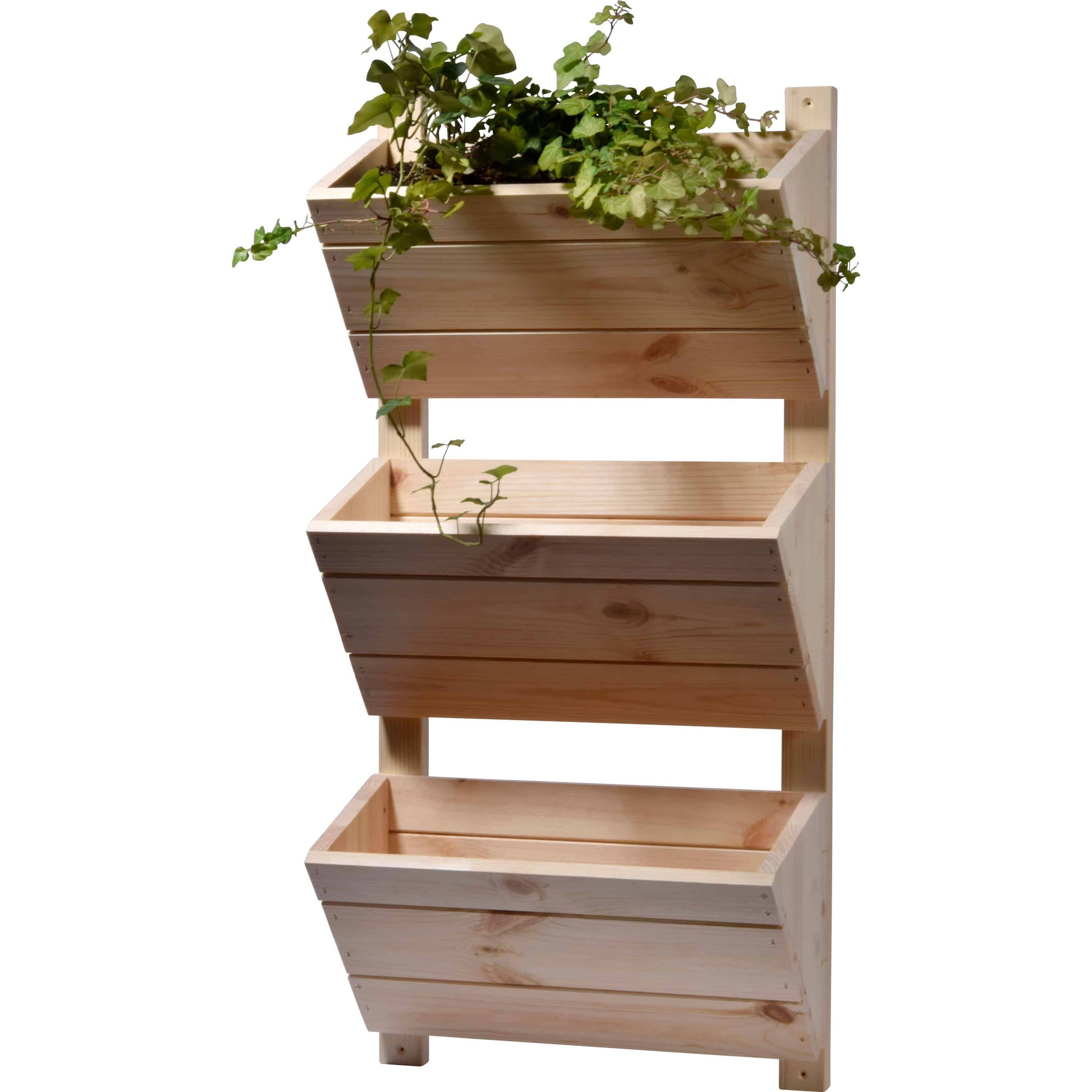 Dobar Wand-Pflanzbeet – 38 × 79 × 17,5 cm – Kiefernholz, natur