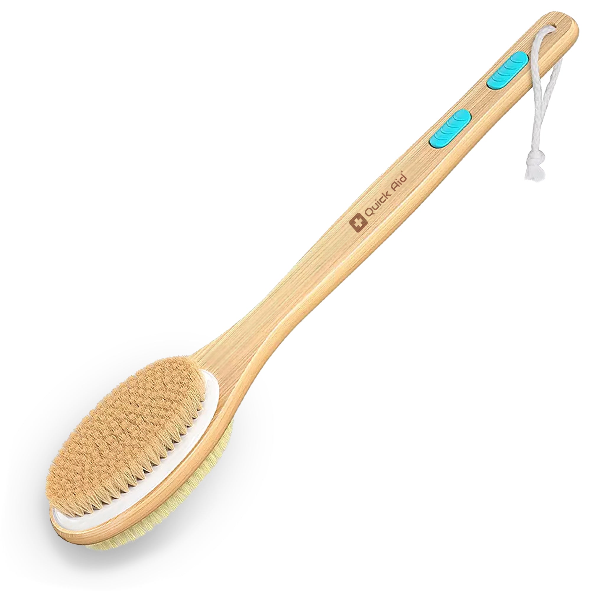 Quick Aid Massagebürste – Bambus – 44 cm – Beige – 1 Stk