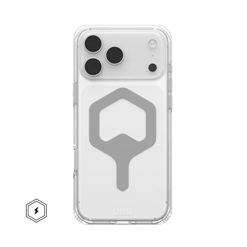 Urban Armor Gear Backcover Plyo – für Apple iPhone 17 Pro Max – Ice/Silber – TPU/PC – MagSafe-kompatibel