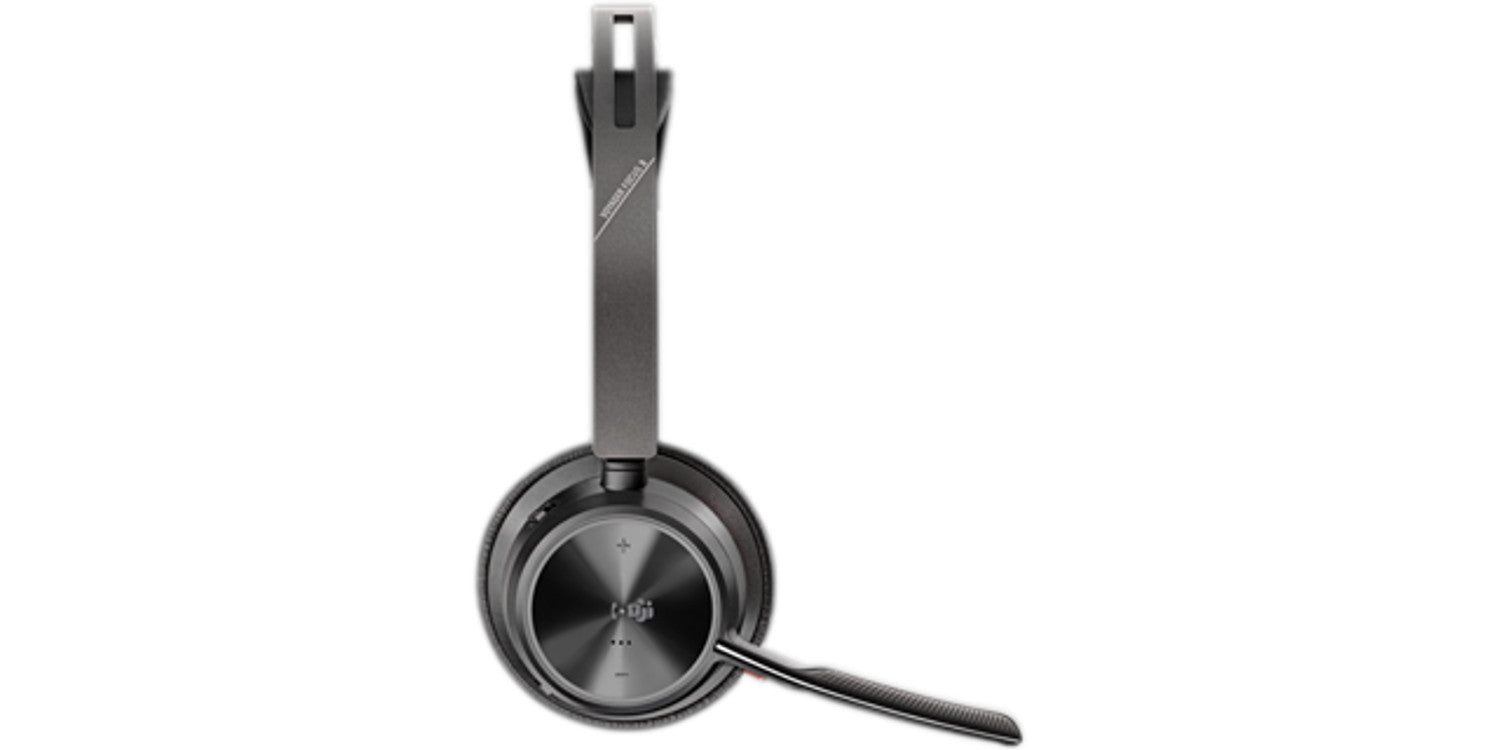 HP Poly Voyager Focus 2-M Office-Headset – Kabel + BT, ANC, mit Ladestation, Schwarz