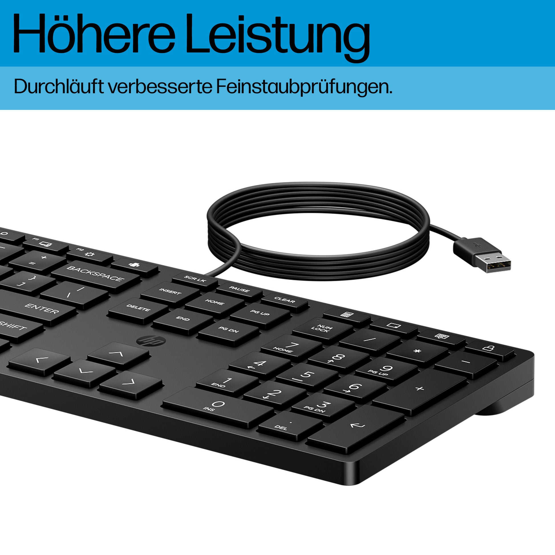 HP 320K Tastatur - kabelgebunden, USB - Schwarz