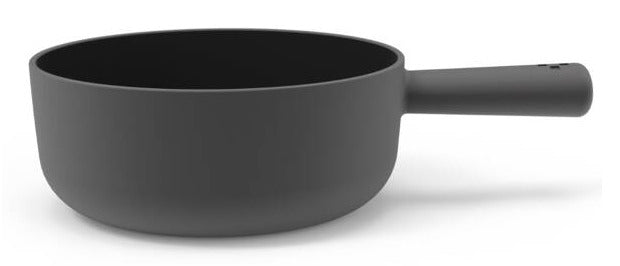 Stöckli Caquelon Classic – Ø 16 cm, Gusseisen, für Käsefondue, Induktion, Schwarz