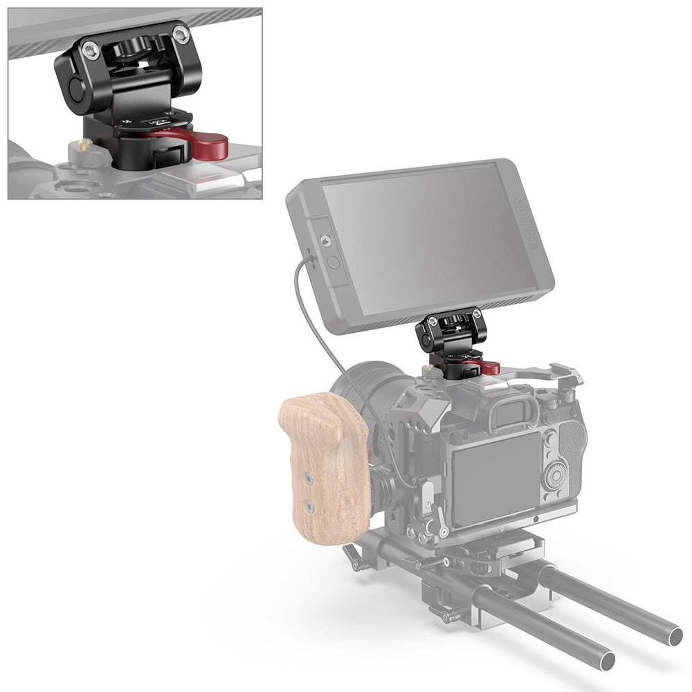 SmallRig 2100B Monitor-Halterung – NATO-Klemme, 1,5 kg Traglast – für universelle DSLR-Monitore – Schwarz