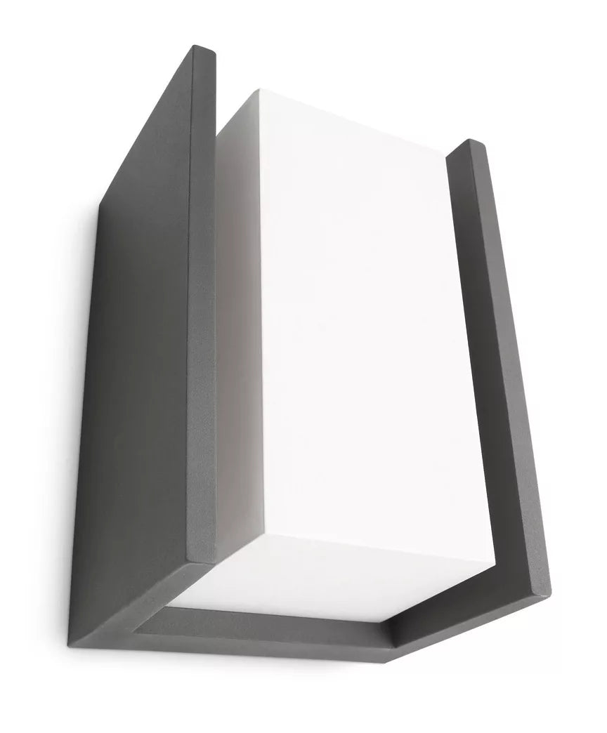 Philips by Signify Philips Aussenwandleuchte Bridge – 10,1×21,2 cm, 42 W, IP44, Netzbetrieb, Anthrazit, Aluminium