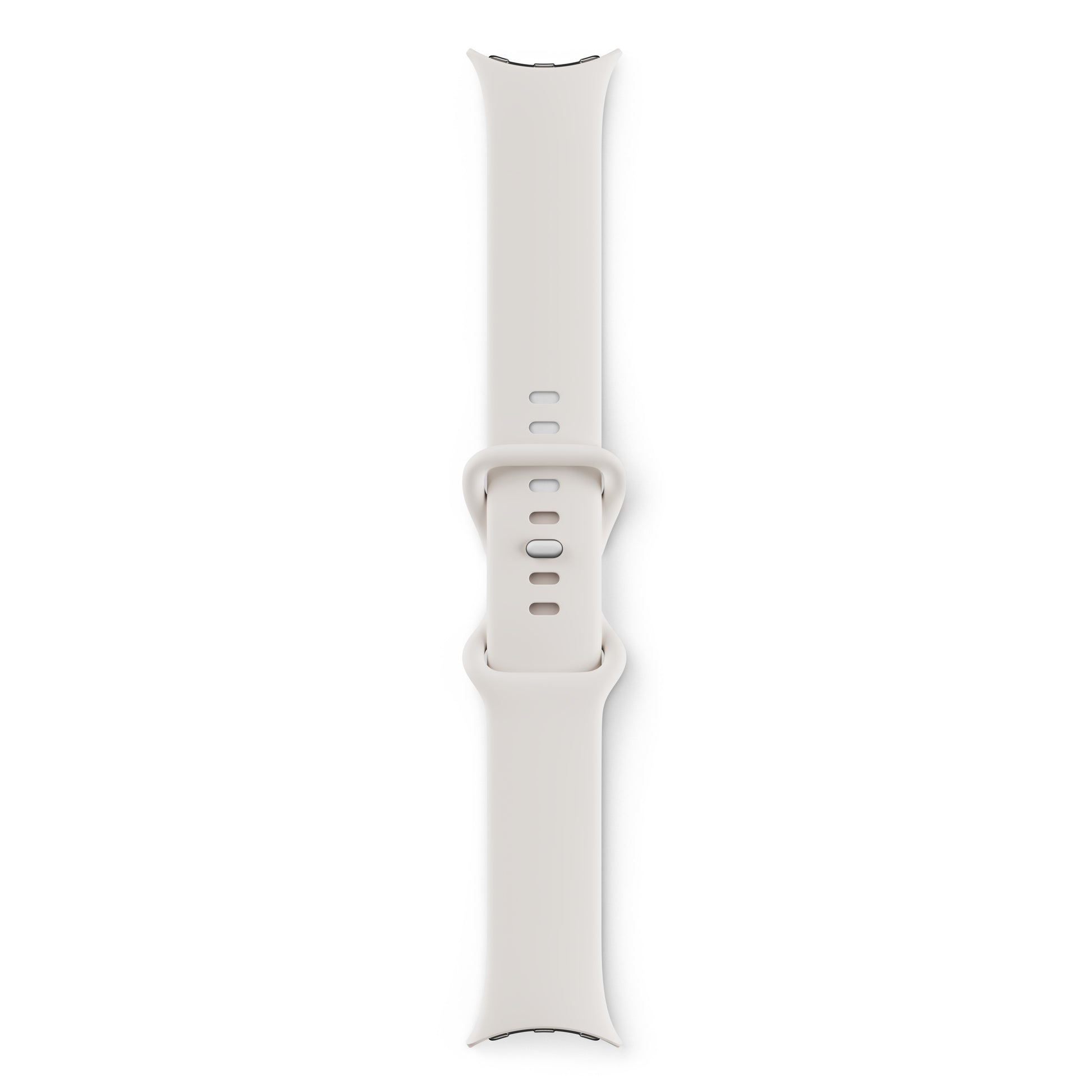 Google Pixel Watch 41 mm GPS – Edelstahl Silber, Sportarmband Kreide, S/L, 50 m, für Android