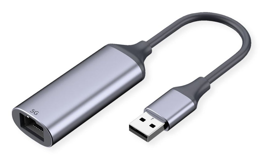 VALUE 12.99.1127 Netzwerkadapter USB-A zu RJ-45 – 5 Gbit/s – Schwarz/Silber