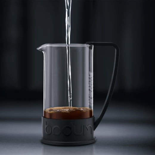 Bodum Brazil French Press Kaffeebereiter – 1 l, 8 Tassen, Schwarz/Transparent