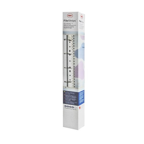 GBC FileStrips Buchrücken – A4 – PVC, 500 µm, weiss, für SureBind – 100 Stk.