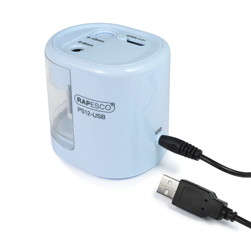 Rapesco RA-1447 Elektro-Spitzmaschine – USB – Hellblau