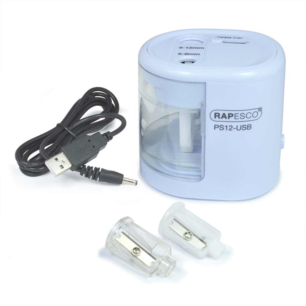 Rapesco RA-1447 Elektro-Spitzmaschine – USB – Hellblau