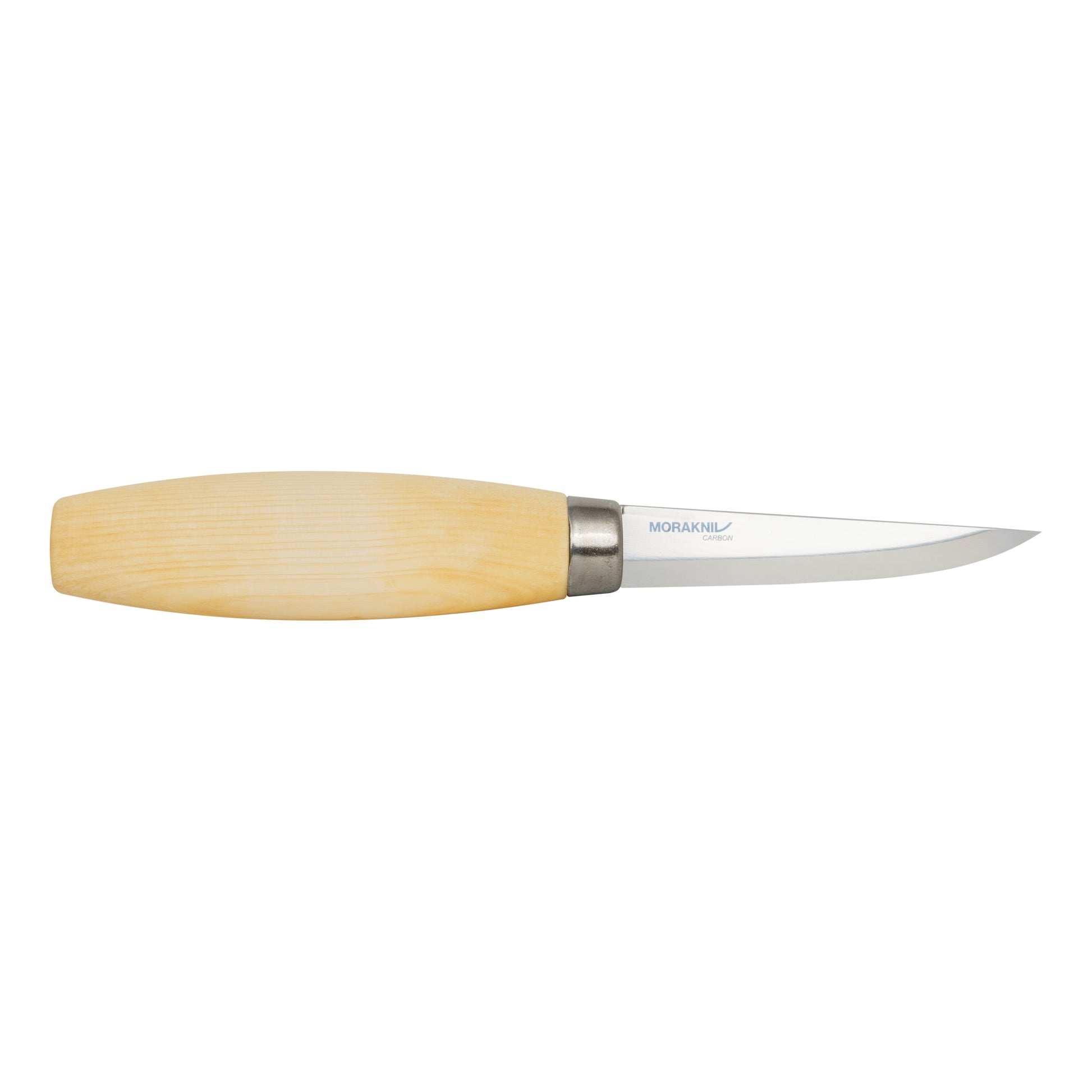Morakniv Woodcarving 106 (C) – Schnitzmesser 82 mm, Karbonstahl, Holzgriff, mit Tragetasche