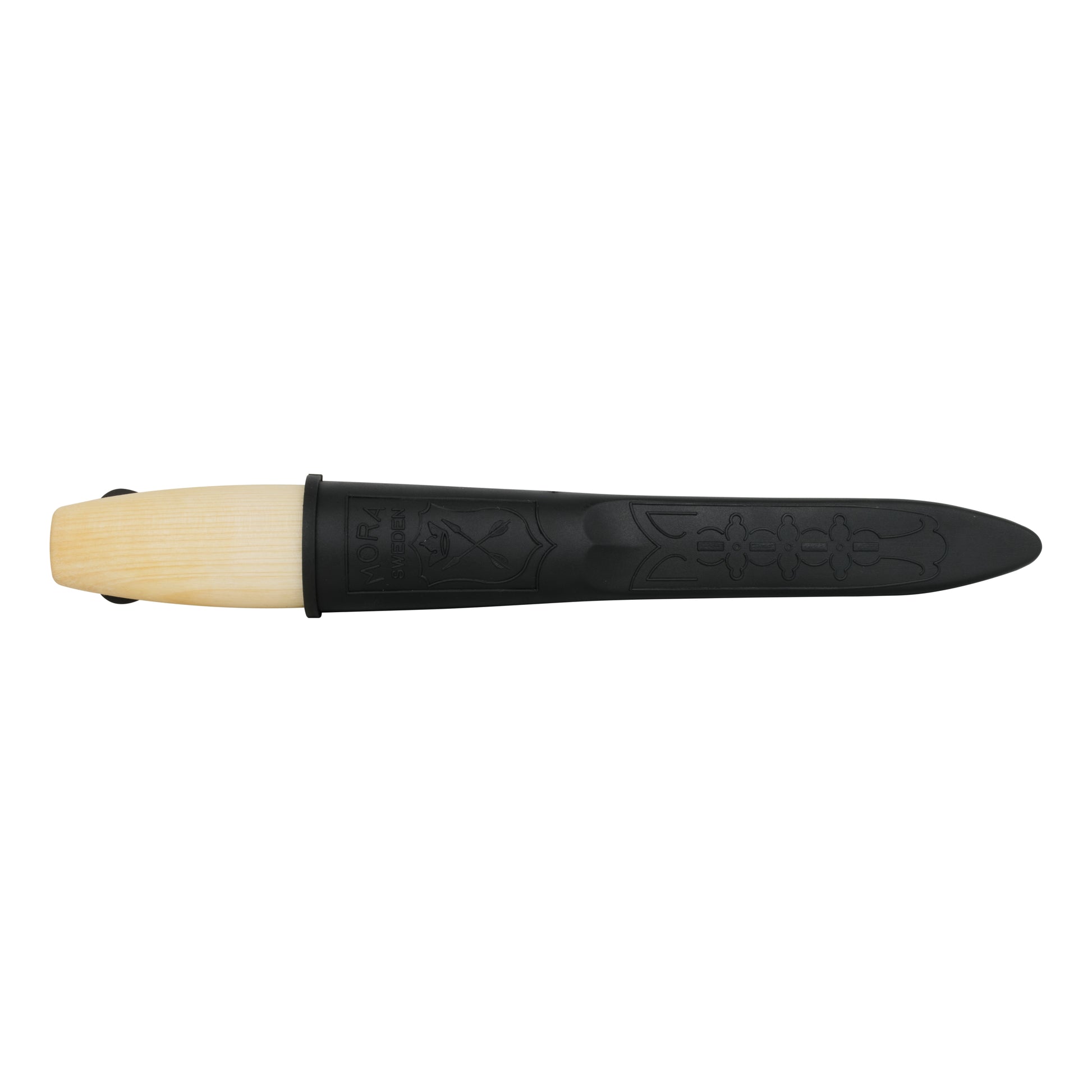 Morakniv Woodcarving 106 (C) – Schnitzmesser 82 mm, Karbonstahl, Holzgriff, mit Tragetasche