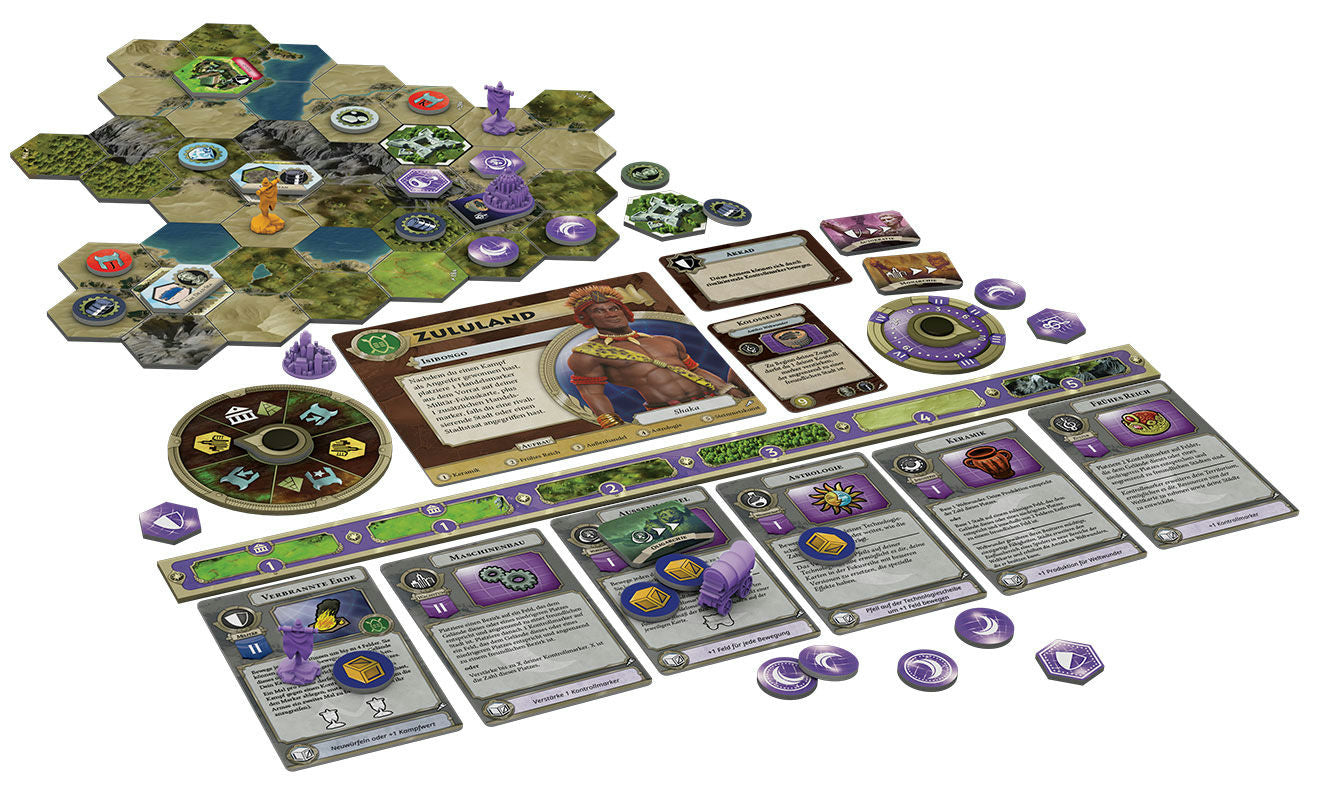 Fantasy Flight Games Civilization Terra Incognita – Erweiterung, 2–5 Spieler, ab 14 Jahren, 120 Min., DE