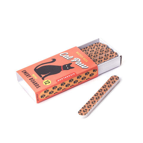 Kikkerland Nagelfeilen Cat Paw – Sandblattfeile – 12 Stk – braun