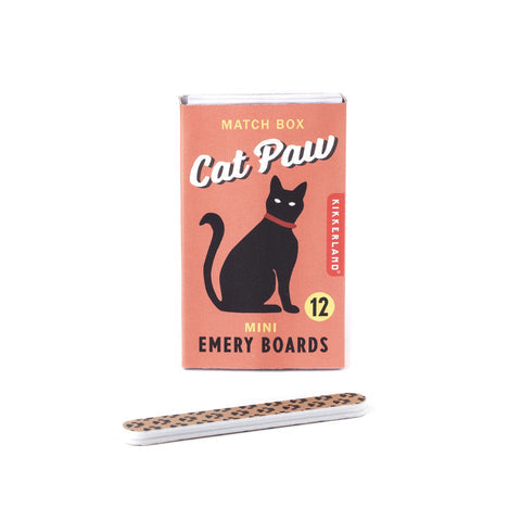 Kikkerland Nagelfeilen Cat Paw – Sandblattfeile – 12 Stk – braun