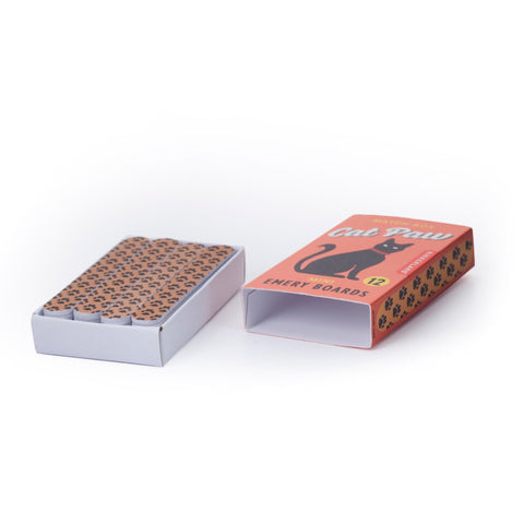 Kikkerland Nagelfeilen Cat Paw – Sandblattfeile – 12 Stk – braun
