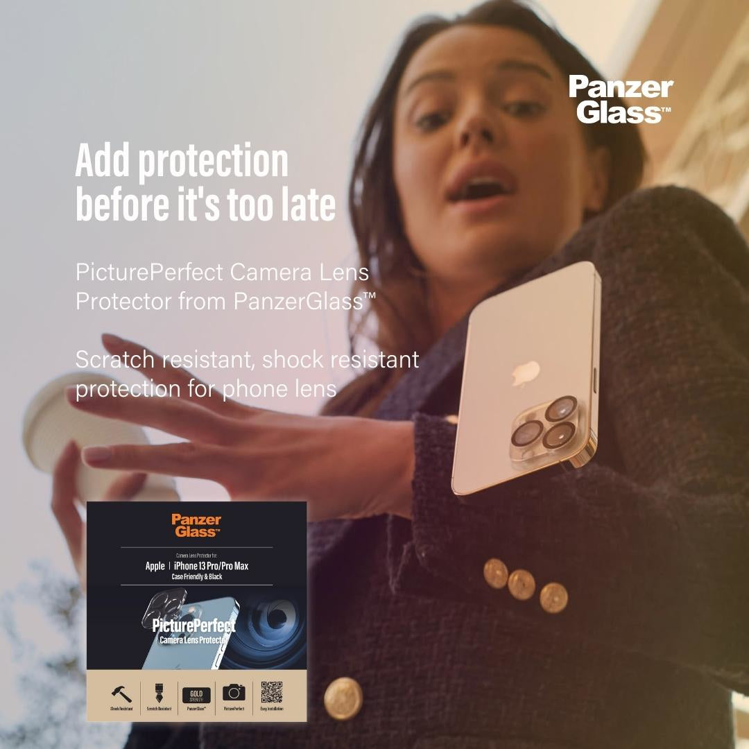 PanzerGlass Displayschutz (Panzerglas), Case Friendly – für iPhone 13 Pro/13 Pro Max – mit Applikator