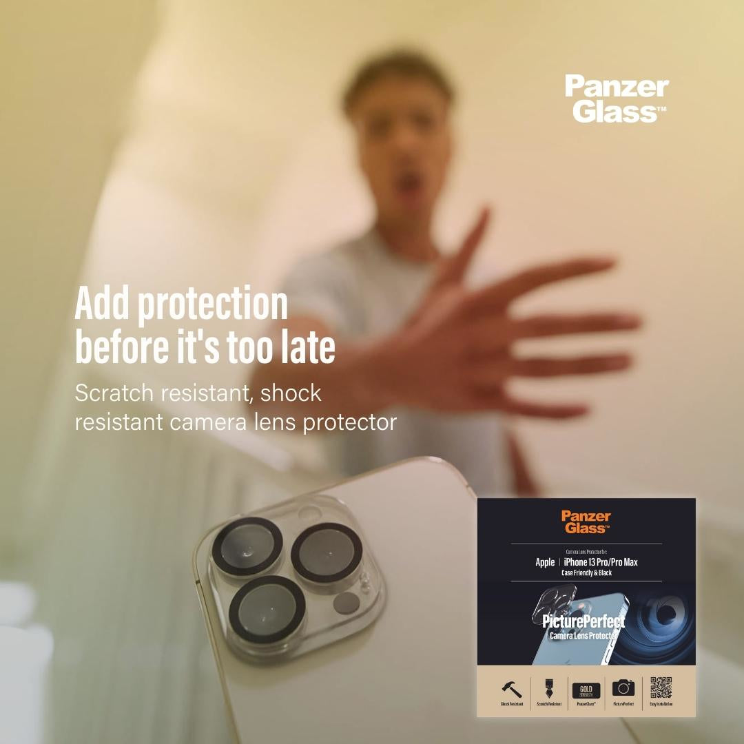 PanzerGlass Displayschutz (Panzerglas), Case Friendly – für iPhone 13 Pro/13 Pro Max – mit Applikator