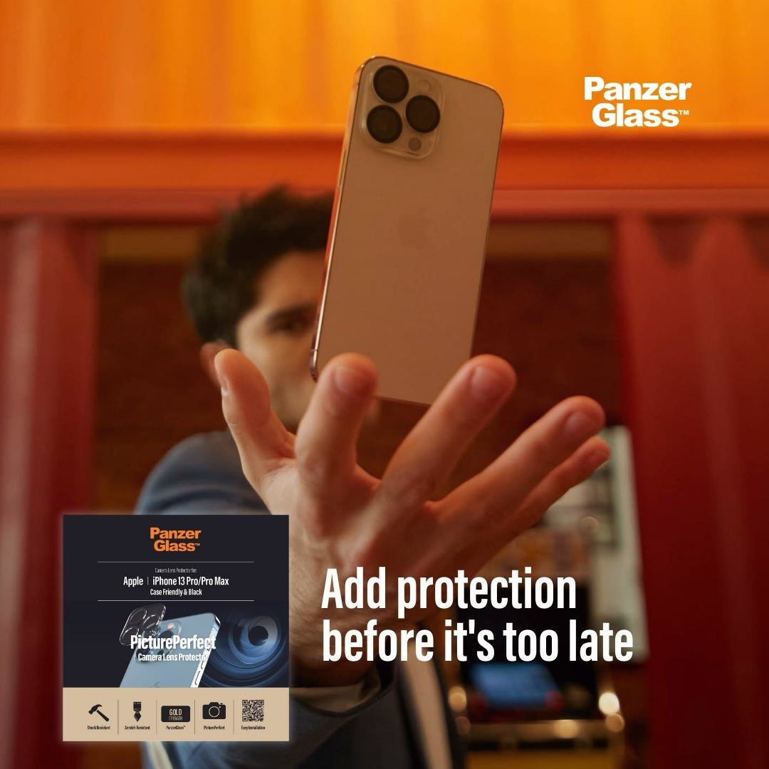 PanzerGlass Displayschutz (Panzerglas), Case Friendly – für iPhone 13 Pro/13 Pro Max – mit Applikator