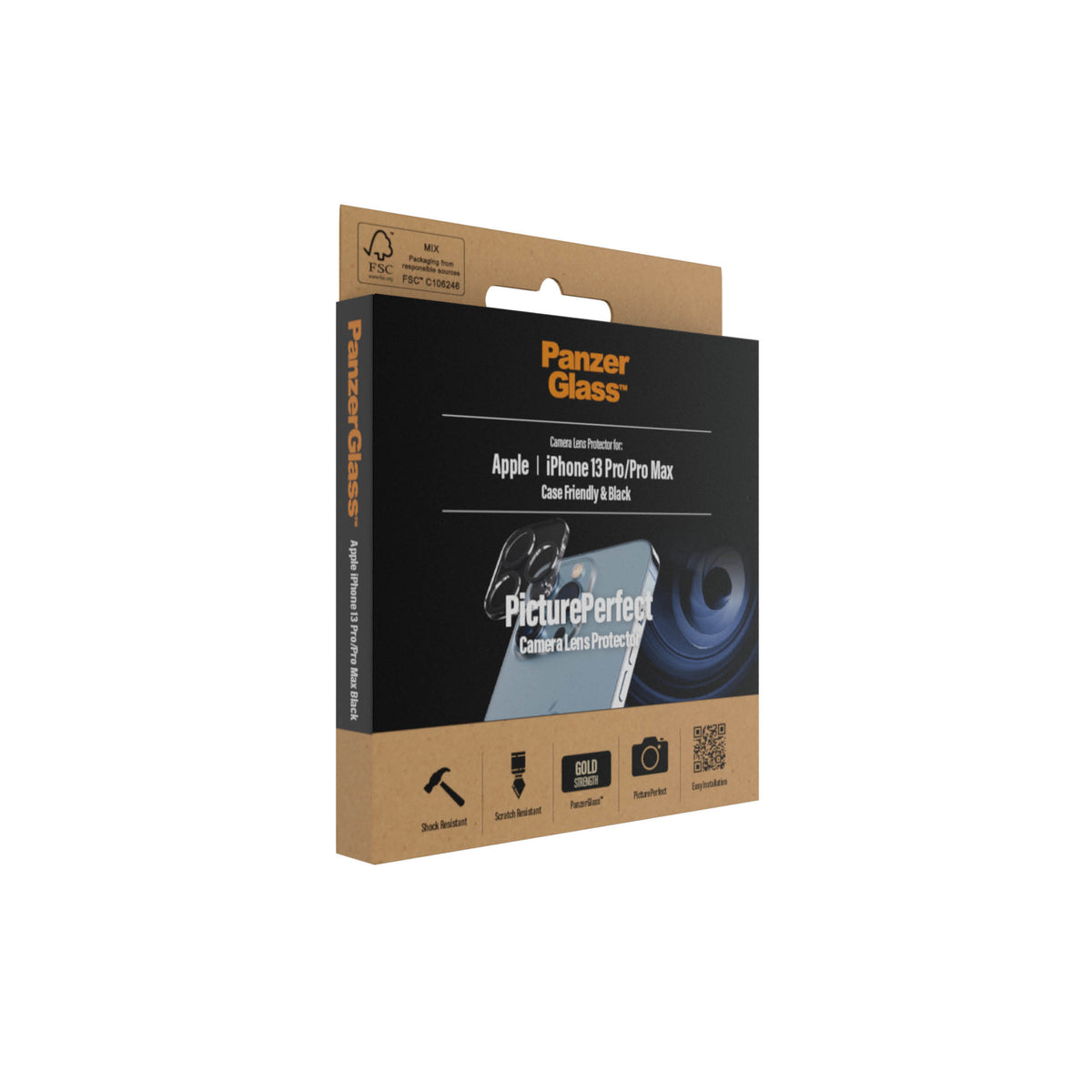 PanzerGlass Displayschutz (Panzerglas), Case Friendly – für iPhone 13 Pro/13 Pro Max – mit Applikator