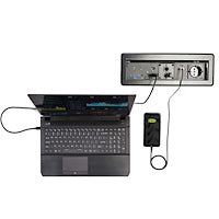 StarTech.com Table Box – Tischanschlussfeld – HDMI, DP, VGA, USB, Gigabit LAN, 4K, Schwarz