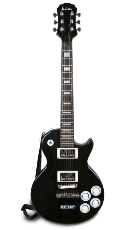 Bontempi Elektronische Rockgitarre – 69 cm – 8 Lieder – ab 5 Jahren – Kunststoff, schwarz