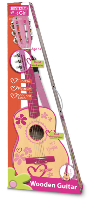 Bontempi Gitarre – 77,5 cm – ab 5 Jahren – Holz – mehrfarbig