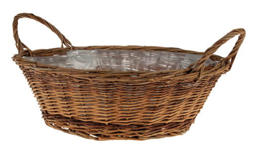 Opiflor Korb – Ø 35,5 × 12 cm – Weide, braun