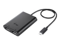 i-tec USB-C zu 2× DisplayPort Adapter – 4K (3840 × 2160), 0,3 m – für Windows/Mac/Linux