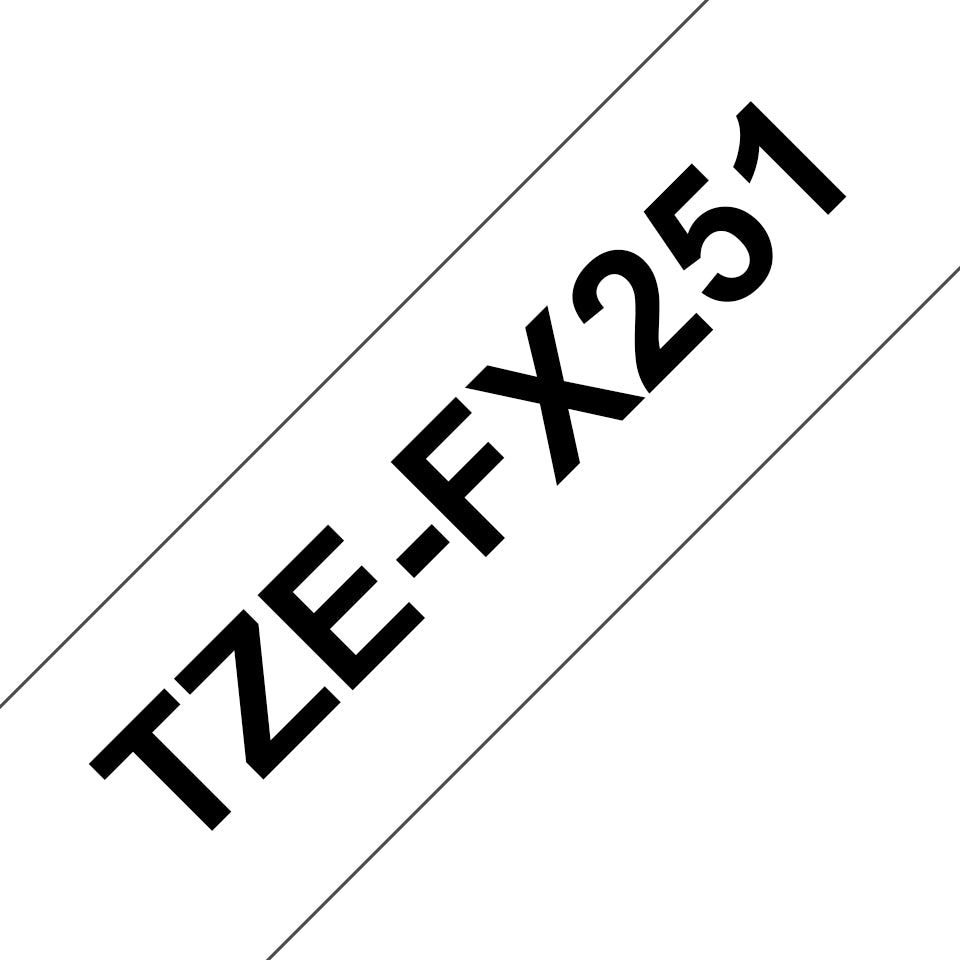 Brother Schriftband – 24 mm × 8 m, weiss, schwarz