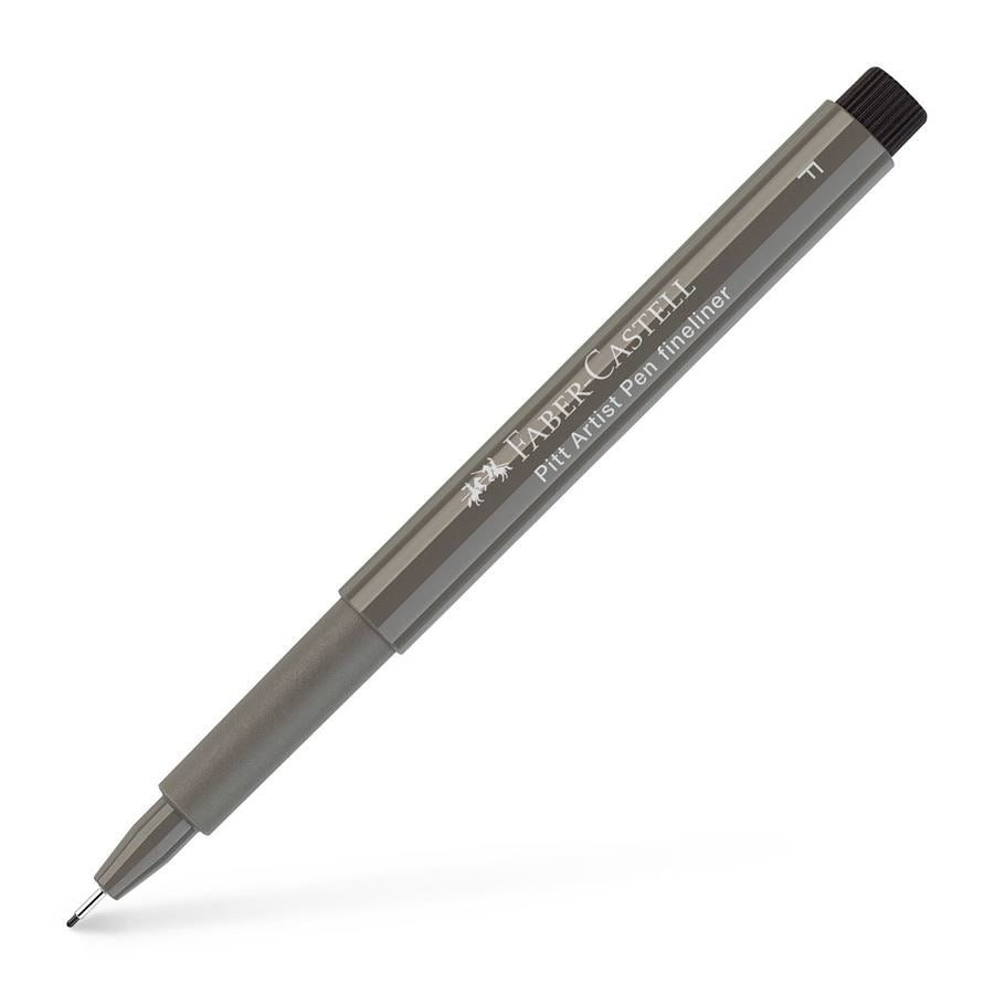 Faber-Castell PITT Artist Pen Fineliner – 0,5 mm, warmgrau, wasserfest