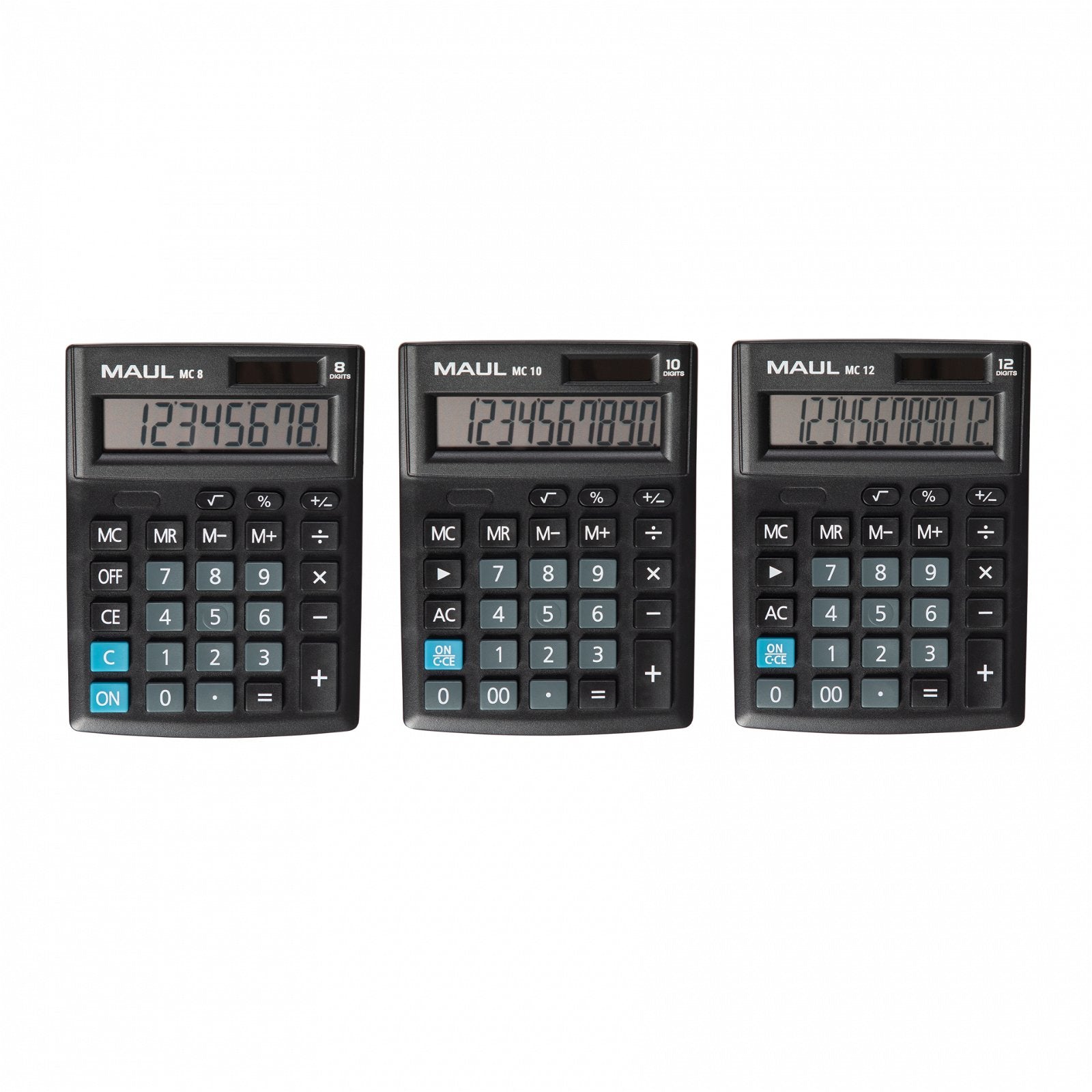 Maul Taschenrechner MC10 – 10-stellig – Solar/Batterie – Schwarz