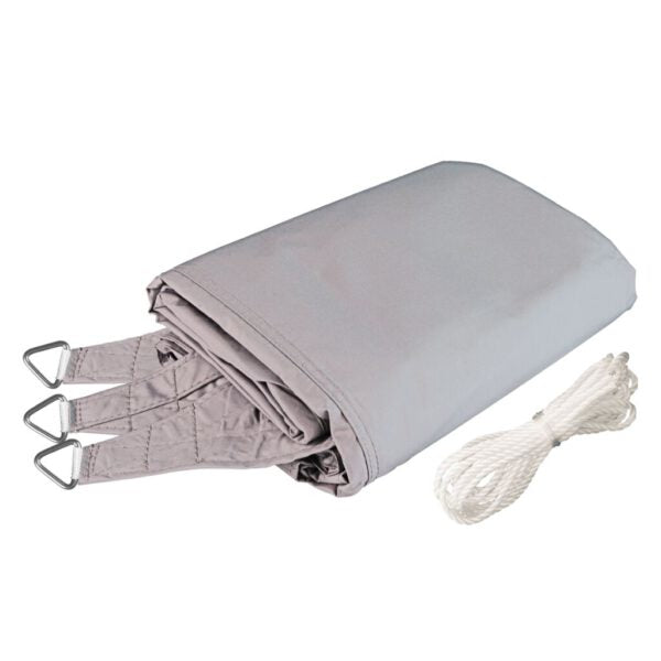 Windhager Sonnensegel – 400 × 400 cm – Polyester, grau