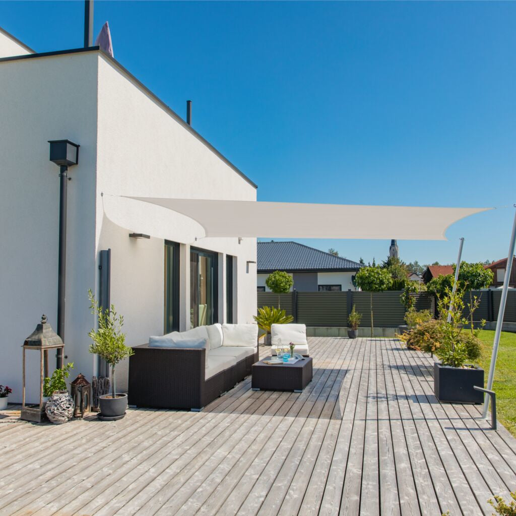 Windhager Sonnensegel – 300 × 200 cm, grau, Polyester