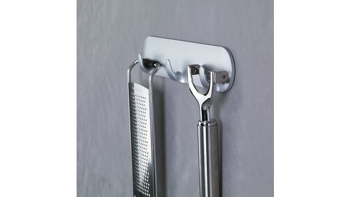 TESA Wandgarderobe 3 Haken – Silber – 200,2 × 41,3 × 18,6 mm