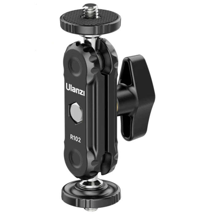 Ulanzi R102 Dual Mini Kugelgelenk – 90 mm, 1 kg Traglast, 1/4" – Schwarz