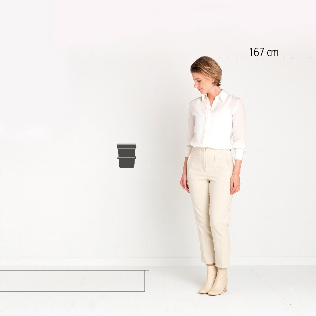 Brabantia Komposteimer Sort & Go – 3 l – Kunststoff, rechteckig – hellgrün