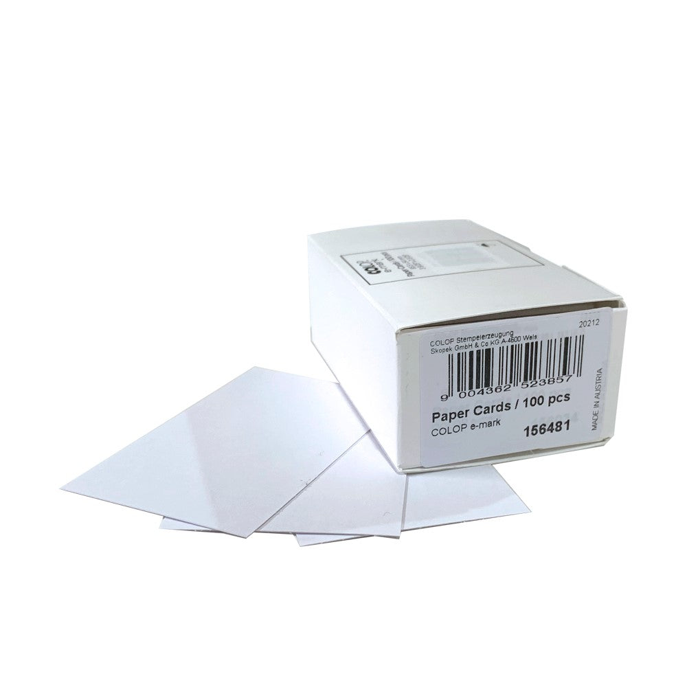 Colop Visitenkarten-Etiketten – für Laser – 85 × 54 mm – Karton, weiss, glänzend – 300 g/m² – 100 Karten
